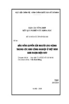 Bảo đảm quyền của người lao động trong các khu công nghiệp ở việt nam trong giai đoạn hiện nay