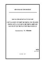 Chế tạo một số thiết bị thông tin tín hiệu phòng nổ và xây dựng hệ thống điều độ sản xuất tập trung ở mỏ than hầm lò