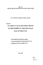 Xác định cơ cấu ký sinh trùng sốt rét tại một số điểm của tỉnh ninh thuận bằng kỹ thuật pcr