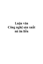 Công nghệ sản xuất mì ăn liền