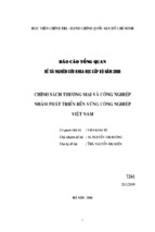 Chính sách thương mại và công nghiệp nhằm phát triển bền vững công nghiệp việt nam