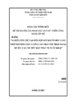 Nghiên cứu chế tạo hỗn hợp sơn khuôn đúc gang, thép hợp kim chất lượng cao thay thế nhập ngoại để đúc các chi tiết máy phục vụ xuất khẩu