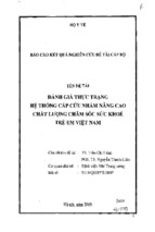 đánh giá thực trạng hệ thống cấp cứu nhằm nâng cao chất lượng chăm sóc sức khoẻ trẻ em việt nam