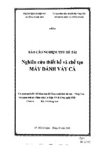 Nghiên cứu thiết kế và chế tạo máy đánh vảy cá