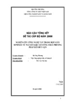 Nghiên cứu công nghệ tẩy tráng bột sun phát từ nguyên liệu gỗ cứng theo phương pháp ecf (elemertal chlorine free) rút gọn