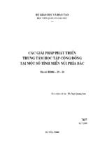 Các giải pháp phát triển trung tâm học tập cộng đồng tại một số tỉnh miền núi phía bắc