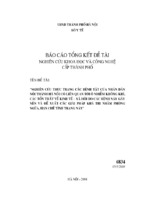 Nghiên cứu thực trạng các bệnh tật của nhân dân nội thành hà nội có liên quan tới ô nhiễm không khí, các tổn thất về kinh tế   xã hội do các bệnh này gây nên