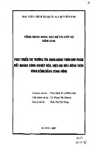 Phát triển thị trường tín dụng nông thôn góp phần đẩy nhanh công nghiệp hoá, hiện đại hoá nông thôn vùng đồng bằng sông hồng