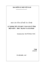 Lộ trình tiến tới bảo hiểm y tế toàn dân ở tỉnh điện biên thực trạng và giải pháp