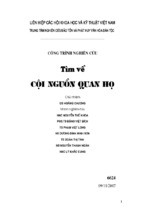 Tìm về cội nguồn quan họ