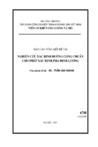 Nghiên cứu xây dựng đường cong chuẩn cho phép xác định pha định lượng