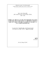 Nghiên cứu chế tạo vật liệu polymer khâu mạch bức xạ hấp phụ chất nhuộm màu và chế phẩm cố định vi sinh vật có khả năng phân giải một số chất hữu cơ gây ô nhiễm môi trường