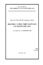 Khai thác và phát triển nguồn gen cây nguyên liệu giấy