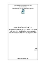 Nghiên cứu xây dựng qui trình phân tích các nguyên tố quí hiếm nb, ta, v trong quặng titan gốc bằng phương pháp quang phổ