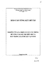 Nghiên cứu lựa chọn cơ cấu cây trồng để nâng cao giá trị trên hecta đất trồng lúa ở huyện vạn ninh