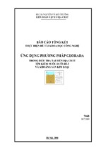 Nghiên cứu ứng dụng phương pháp georada trong điều tra tai biến địa chất, tìm kiếm nước dưới đất và khoáng sản kim loại