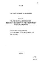 Thành phần loài và phân bố tiết túc y học ở một số điểm trên tuyến đường hồ chí minh