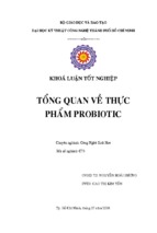 Tổng quan về thực phẩm probiotics