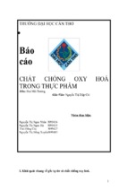 Báo cáo chất chống oxy hóa trong thực phẩm