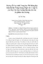 Hướng dẫn học sinh trung học phổ thông đọc hiểu bài thơ tràng giang (ngữ văn 11 tập ii) của huy cận theo hướng tiếp cận cấu trúc tác phẩm văn chương