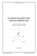 HỆ THỐNG HÓA KIẾN THỨC HÌNH HỌC KHÔNG GIAN