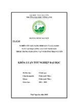 Nghiên cứu khả năng sinh sản của gà sasso nuôi tại trại giống gia cầm thịnh đán thuộc trung tâm giống vật nuôi tỉnh thái nguyên