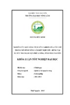 Nghiên cứu khả năng tích lũy carbon của cây chè trong mô hình nông lâm kết hợp chè   rừng tại xã tức tranh huyện phú lương tỉnh thái nguyên