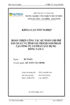 Hoàn thiện công tác kế toán chi phí sản xuất và tính giá thành sản phẩm tại công ty cổ phần xây dựng đông nam á (1)