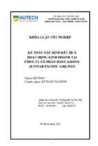 Kế toán xác định kết quả hoạt động kinh doanh tại công ty cổ phần hàng không jetstar pacific airlines