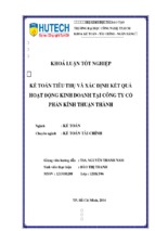 Kế toán tiêu thụ và xác định kết quả hoạt động kinh doanh tại công ty cổ phần kính thuận thành