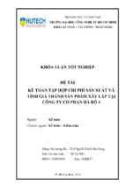 Kế toán tập hợp chi phí sản xuất và tính giá thành sản phẩm xây lắp tại công ty cổ phần hà đô 4