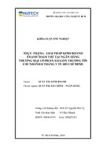 Thực trạng giải pháp kinh doanh thanh toán thẻ tại ngân hàng thương mại cổ phần sài gòn thương tín chi nhánh 8 tháng 3 thành phố hồ chí minh