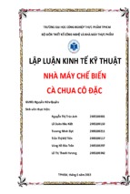 Nhà máy chế biến cà chua cô đặc