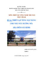 Thiết lặp tổng mặt bằng cho nhà máy đường mía