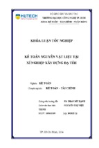 Kế toán nguyên vật liệu tại xí nghiệp xậy dựng đạ tẻh