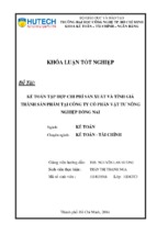 Kế toán tập hợp chi phí sản xuất và tính giá thành sản phẩm tại công ty cổ phần vật tư nông nghiệp đồng nai