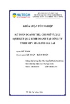 Kế toán doanh thu chi phí và xác định kết quả kinh doanh tại công ty tnhh mtv mai linh gia lai