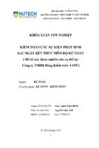 Quy trình kiểm toán các sự kiện phát sinh sau ngày kết thúc niên độ kế toán năm được áp dụng tại công ty tnhh hãng kiểm toán aasc