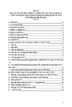 Một số vấn đề phát triển và phân bố các ngành dịch vụ