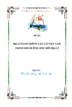 địa lí giao thông vận tải việt nam trong bồi dưỡng hsg môn địa lí
