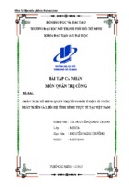 Phân tích mô hình quản trị công mới ở một số nước phát triển và liên hệ tình hình thực tế tại việt nam