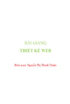 Bài giảng thiết kế web chuyên nghiệp