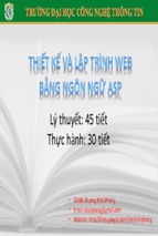 Thiết kế và lập trình web ngôn ngữ asp