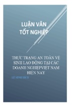 Thực trạng công tác an toàn vệ sinh lao động tại các doanh nghiệp việt nam hiện nay