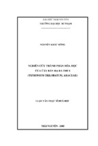 Nghiên cứu thành phần hóa học của cây bán hạ ba thùy (typhonium trilobatum, araceae)