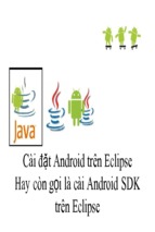 Cài đặt android trên eclipse đặt hay còn gọi là cài android sdk trên eclipse