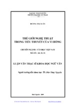 Thế giới nghệ thuật trong tiểu thuyết của vi hồng