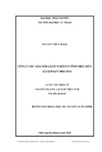 Công cuộc xóa đói giảm nghèo ở tỉnh điện biên (giai đoạn 2004 2010)