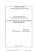 Lựa chọn tiết diện dây dẫn theo điều kiện kinh tế thị trường