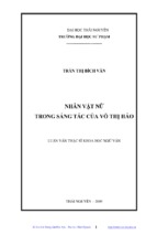 Nhân vật nữ trong sáng tác của võ thị hảo